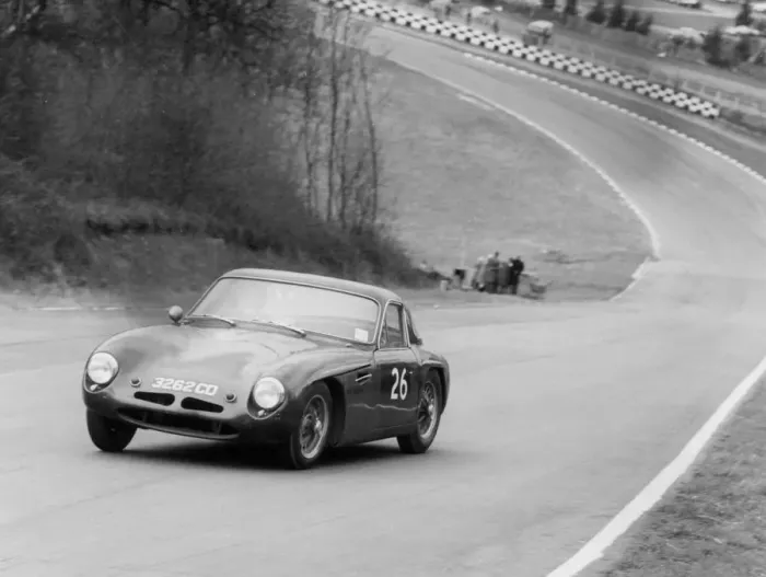 Framed Print : TVR Grantura, C. Saunders, Brands Hatch 1962. Creator: Unknown Framed Print : TVR Grantura, C. Saunders, Brands Hatch 1962. Creator: Unknown