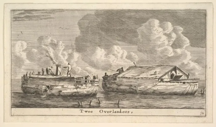Framed Print : Twee Overlanders, 17th century. Creator: Reinier Zeeman Framed Print : Twee Overlanders, 17th century. Creator: Reinier Zeeman