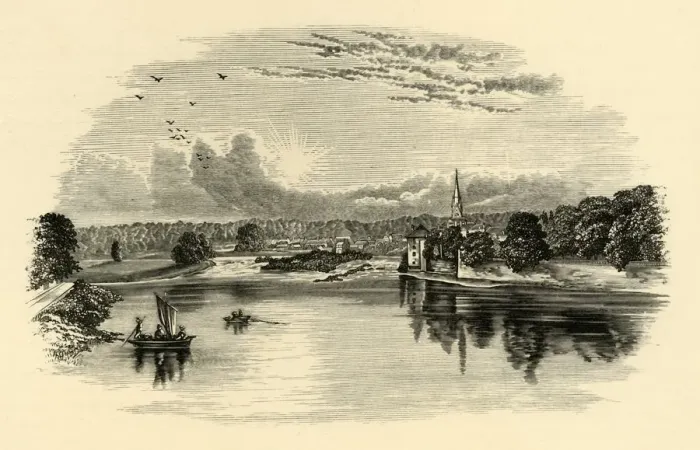 Framed Print : On the Tweed, c1890. Creator: Unknown
