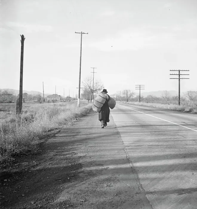 Framed Print : More than twenty-five years a bindle-stiff... Napa Valley, California, 1938. Creator: Dorothea Lange Framed Print : More than twenty-five years a bindle-stiff... Napa Valley, California, 1938. Creator: Dorothea Lange
