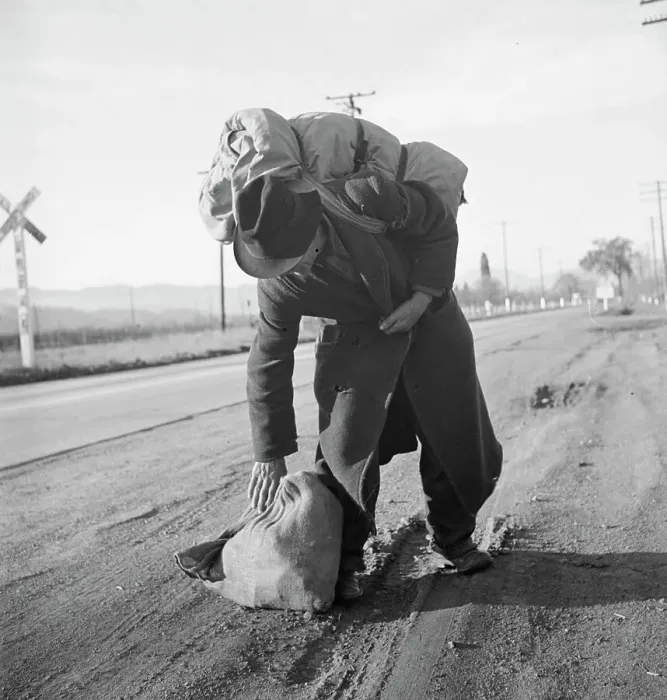 Framed Print : More than twenty-five years a bindle-stiff... Napa Valley, California, 1938. Creator: Dorothea Lange Framed Print : More than twenty-five years a bindle-stiff... Napa Valley, California, 1938. Creator: Dorothea Lange
