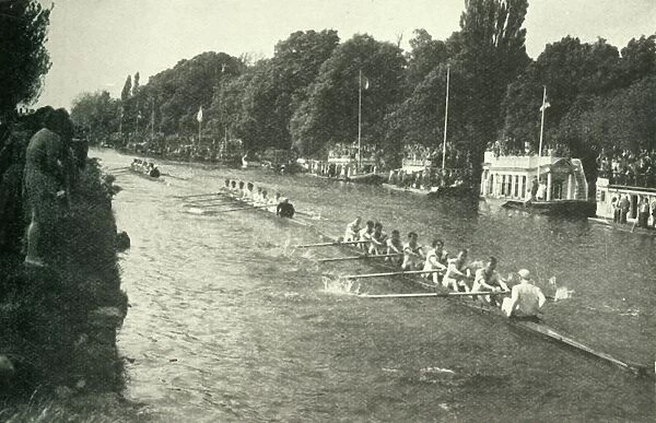 Twice a year bump races take place on the Thames at Oxford, c1948. Creator: Unknown