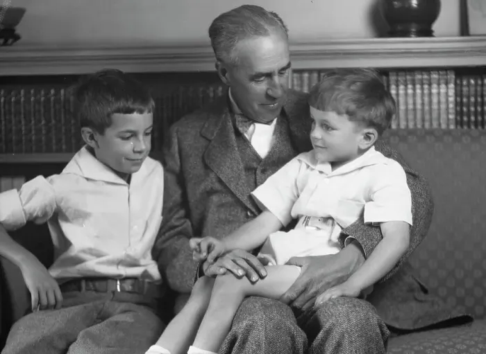 Framed Print : Twichell Mr. and sons, portrait photograph, 1925 Nov. 19. Creator: Arnold Genthe Framed Print : Twichell Mr. and sons, portrait photograph, 1925 Nov. 19. Creator: Arnold Genthe