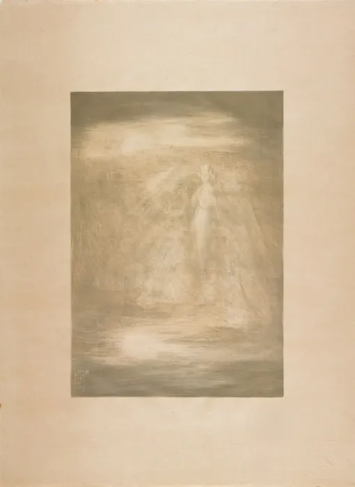 Framed Print : Twilight (Crepuscule), 1894. Creator: Blache, Philippe-Charles (1860-1908) Framed Print : Twilight (Crepuscule), 1894. Creator: Blache, Philippe-Charles (1860-1908)