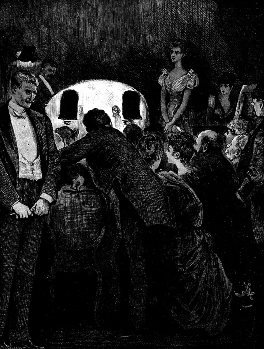 Framed Print : In the twilight she could still distinguish his face...And she watched him, 1890. Creator: R. Taylor Framed Print : In the twilight she could still distinguish his face...And she watched him, 1890. Creator: R. Taylor