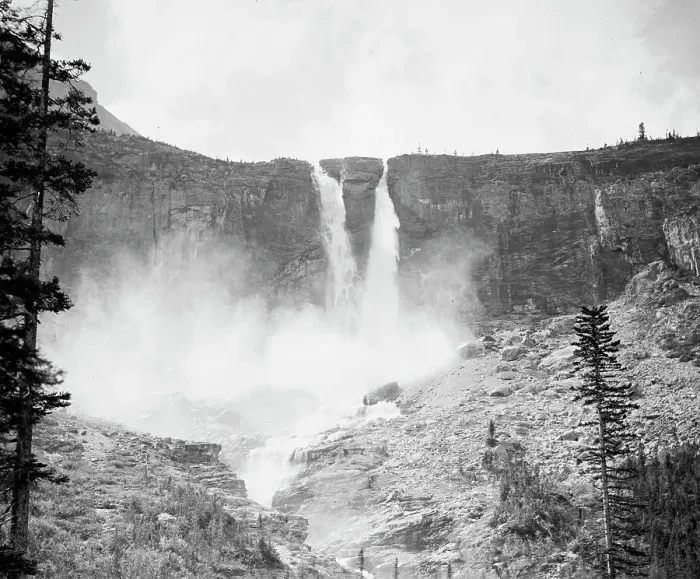 Framed Print : Twin Falls, Yoho Valley, Canada, between 1900 and 1910. Creator: Unknown Framed Print : Twin Falls, Yoho Valley, Canada, between 1900 and 1910. Creator: Unknown