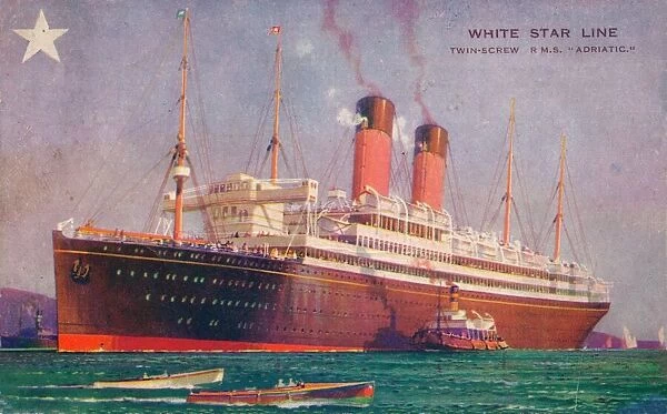 Twin-Screw RMS Adriatic of the White Star Line, c1907