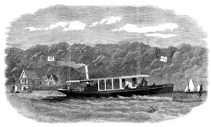 Framed Print : The twin-screw steam-launch Ladybird, 1871. Creator: Unknown Framed Print : The twin-screw steam-launch Ladybird, 1871. Creator: Unknown