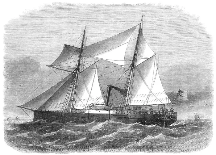 Framed Print : The twin-screw steamer John Penn, for New Zealand, 1868. Creator: Unknown Framed Print : The twin-screw steamer John Penn, for New Zealand, 1868. Creator: Unknown
