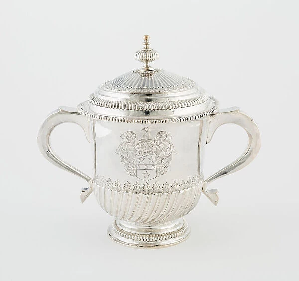 Two-Handled Cup with Cover, London, 1698  /  99. Creator: Isaac Dighton