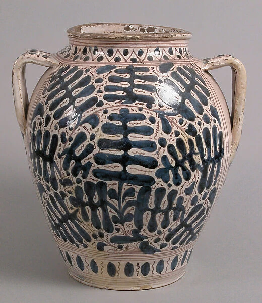 Two-Handled Jar, Italian, early 15th century. Creator: Unknown