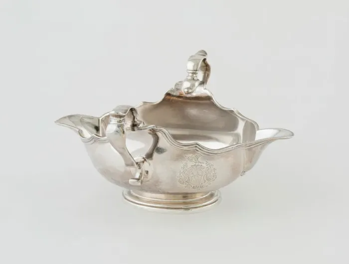 Framed Print : Two-Handled Sauceboat, England, 1730 / 31. Creator: Edward Feline Framed Print : Two-Handled Sauceboat, England, 1730 / 31. Creator: Edward Feline