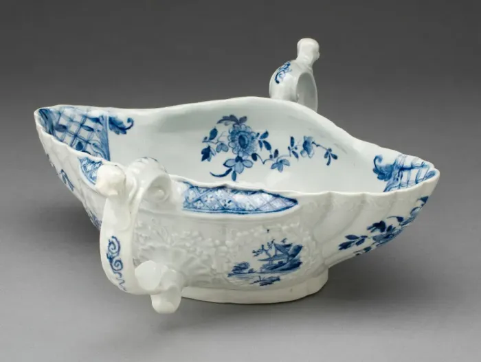 Framed Print : Two-Handled Sauceboat, Worcester, c. 1755. Creator: Royal Worcester Framed Print : Two-Handled Sauceboat, Worcester, c. 1755. Creator: Royal Worcester