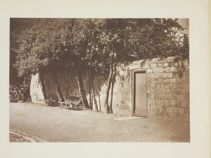 Framed Print : [Two seats and door]. From the album: Photograph album - England, 1920s. Creator: Harry Moult