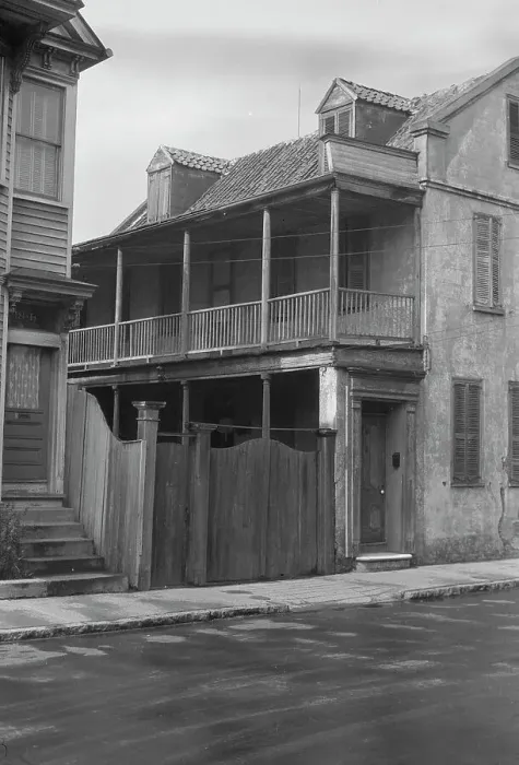 Framed Print : Two-story house, New Orleans or Charleston, South Carolina, between 1920 and 1926. Creator: Arnold Genthe Framed Print : Two-story house, New Orleans or Charleston, South Carolina, between 1920 and 1926. Creator: Arnold Genthe
