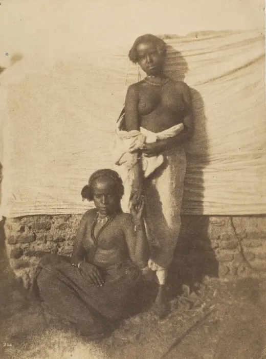 Framed Print : [Two Women], 1852. Creator: Ernest Benecke