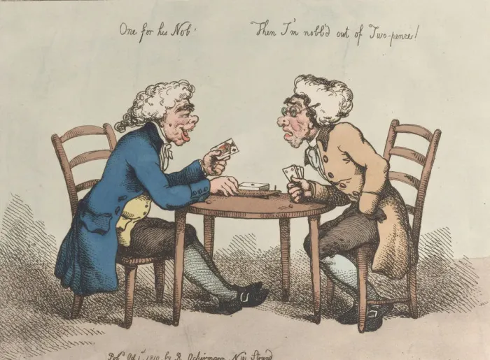 Framed Print : Twopenny Cribbage, [October 1, 1799], reissued 1810. [October 1, 1799], reissued 1810