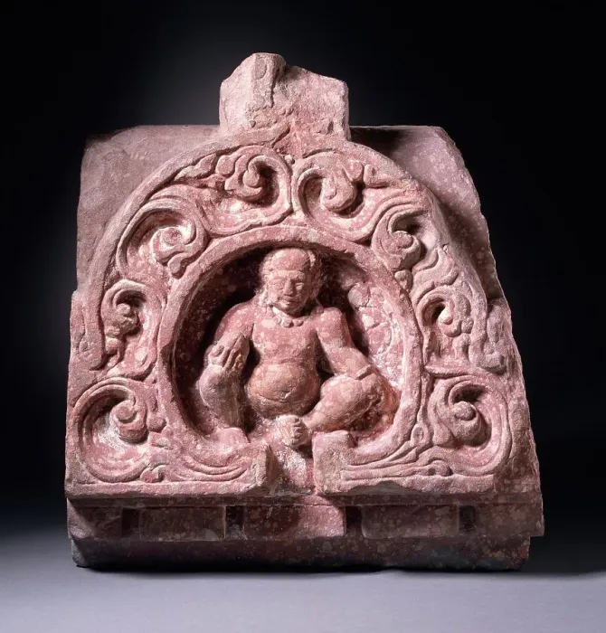 Framed Print : Tympanum with Kubera, the God of Riches, 4th century. Creator: Unknown Framed Print : Tympanum with Kubera, the God of Riches, 4th century. Creator: Unknown
