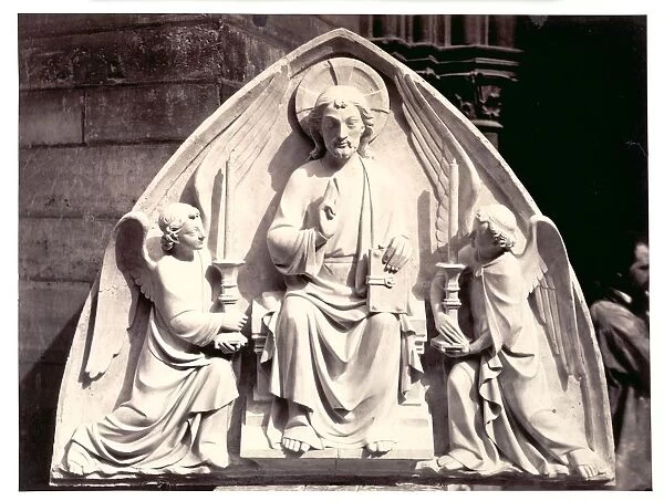 Tympanum, Strasbourg Cathedral, c. 1863. Creator: Charles Marville (French, 1816-1879)
