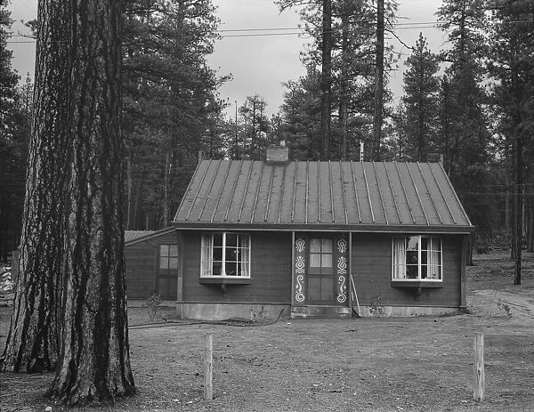 Type of housing built for lumber millworkers in new model company town, Gilchrist, Oregon, 1939. Creator: Dorothea Lange