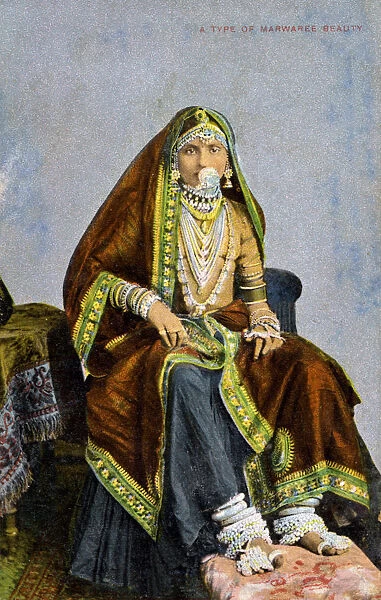 A type of Marwaree beauty, India, early 20th century