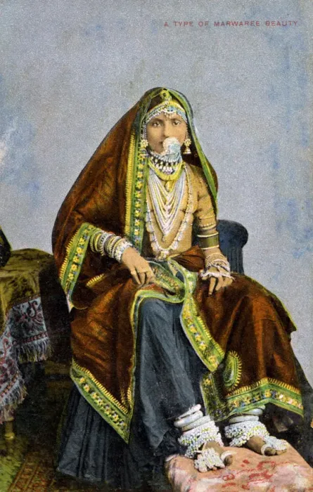 Framed Print : A type of Marwaree beauty, India, early 20th century Framed Print : A type of Marwaree beauty, India, early 20th century