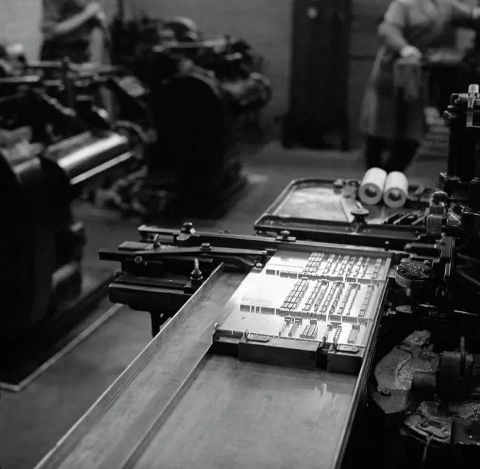 Framed Print : Type being set at the White Rose Press, Mexborough, South Yorkshire, 1968. Artist Framed Print : Type being set at the White Rose Press, Mexborough, South Yorkshire, 1968. Artist