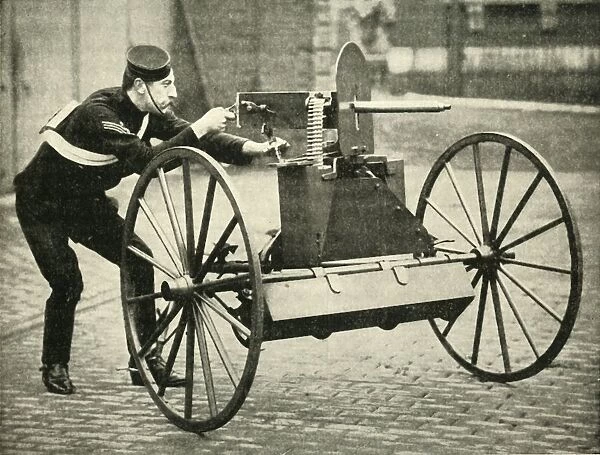 Types of Arms - Lord Dundonalds Galloping Gun-Carriage with Maxim, 1900. Creator