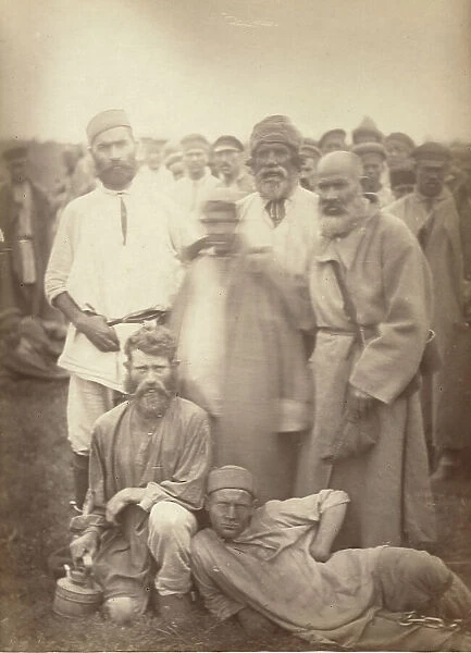Types from a party of convicts on the road, near Tomsk, between 1885 and 1886. Creator: Unknown