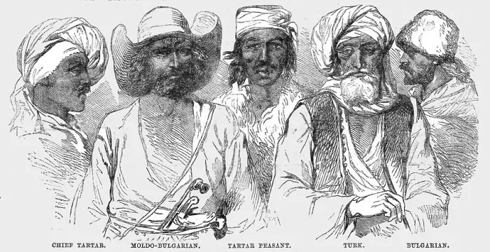 Framed Print : Types of the Races on the Turkish Bank of the Danube; Daunbian Principalities 1854, 1854. Creator: Unknown Framed Print : Types of the Races on the Turkish Bank of the Danube; Daunbian Principalities 1854, 1854. Creator: Unknown