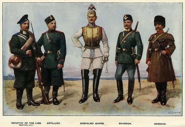 Types of the Russian Army, 1919. Creator: Richard Simkin