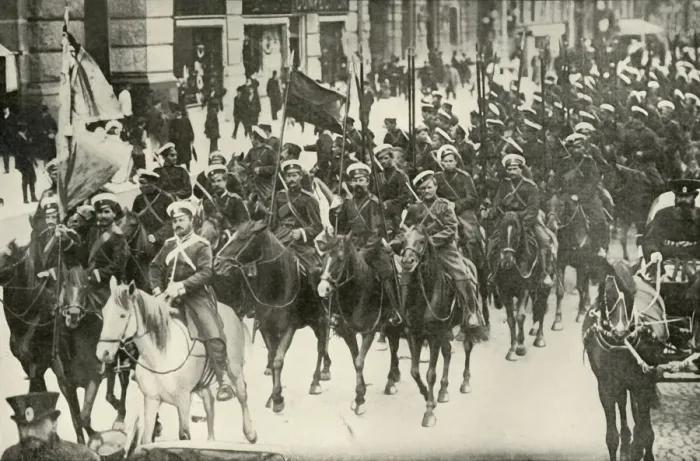 Framed Print : Types of the Russian Cavalry, (1919). Creator: Unknown Framed Print : Types of the Russian Cavalry, (1919). Creator: Unknown