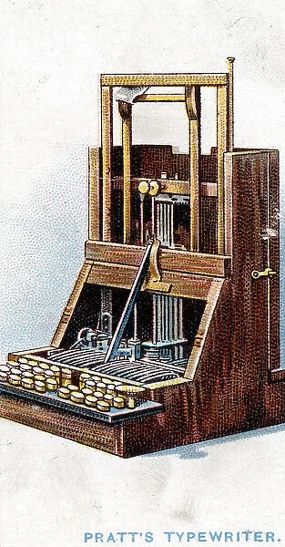 Typewriter patented by John Pratt in 1866 (1915)