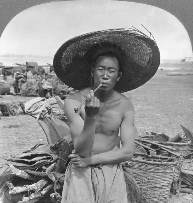 Framed Print : Typical Chinaman, Bhamo, Burma, 1908. Artist: Stereo Travel Co Framed Print : Typical Chinaman, Bhamo, Burma, 1908. Artist: Stereo Travel Co