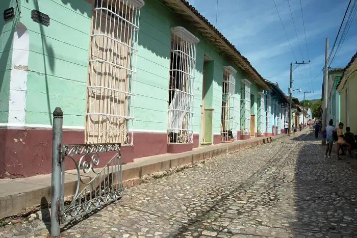 Framed Print : A typical cobblestoned side street in the Colonial UNESCO Heritage site city of Trinidad, Cuba, 2024 Creator: Ethel Davies Framed Print : A typical cobblestoned side street in the Colonial UNESCO Heritage site city of Trinidad, Cuba, 2024 Creator: Ethel Davies