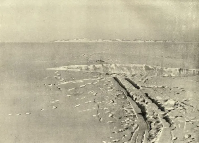 Framed Print : A Typical Crevasse on Level Surface, c1908, (1909) Framed Print : A Typical Crevasse on Level Surface, c1908, (1909)