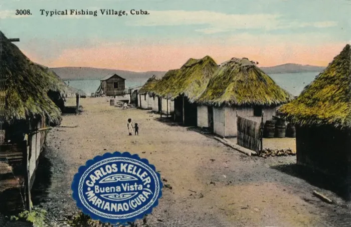 Framed Print : Typical Fishing Village, Cuba, 1912