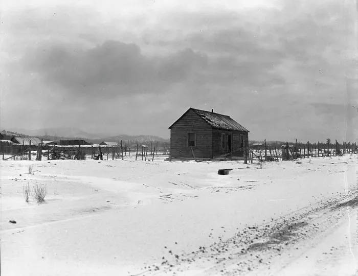 Framed Print : Typical home, still occupied, Widtsoe, Utah, 1936. Creator: Dorothea Lange Framed Print : Typical home, still occupied, Widtsoe, Utah, 1936. Creator: Dorothea Lange