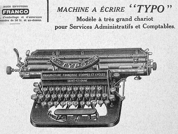 Typo, typewriter advertisement, 20th century
