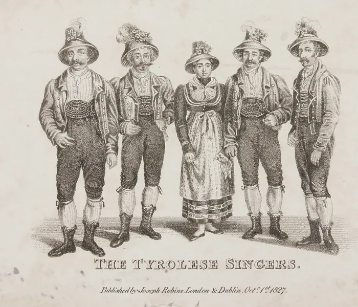Framed Print : The Tyrolese Singers, 1827. Creator: Unknown Framed Print : The Tyrolese Singers, 1827. Creator: Unknown
