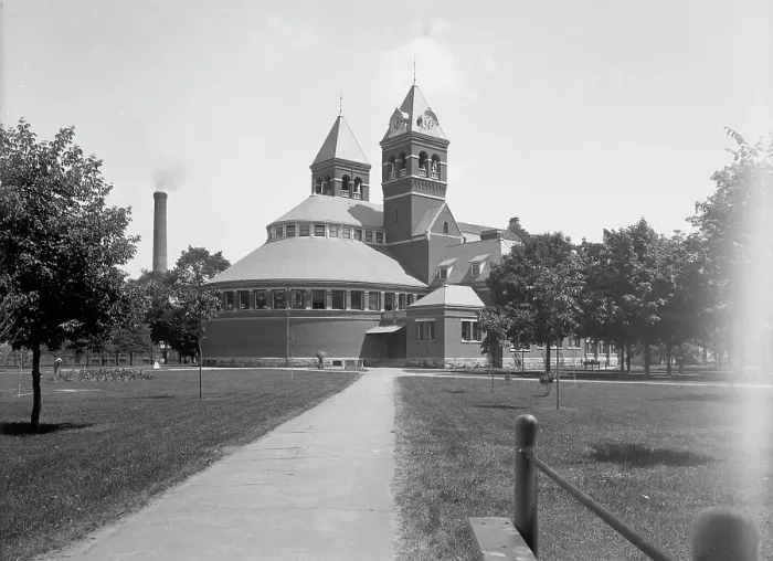Framed Print : U. of M[ichigan], Ann Arbor, Library, between 1880 and 1901. Creator: Unknown