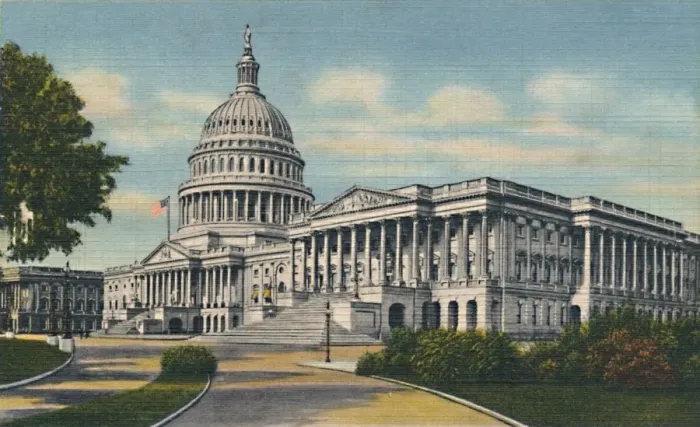 Framed Print : The U. S. Capitol, Washington D. C. c1940s Framed Print : The U. S. Capitol, Washington D. C. c1940s