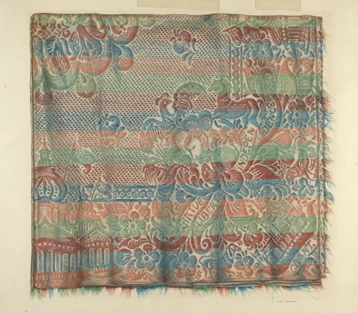 Framed Print : U. S. Grant Coverlet, 1939. Creator: John Thorsen Framed Print : U. S. Grant Coverlet, 1939. Creator: John Thorsen