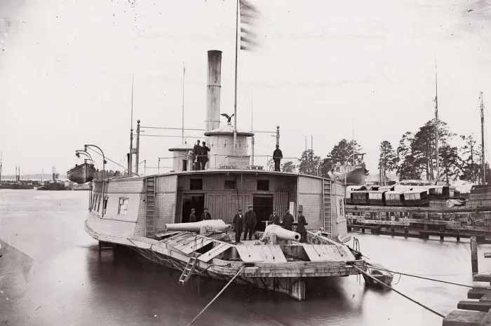 Framed Print : U. S. Gunboat Commodore Perry on Pamunkey River, 1861-65 Framed Print : U. S. Gunboat Commodore Perry on Pamunkey River, 1861-65