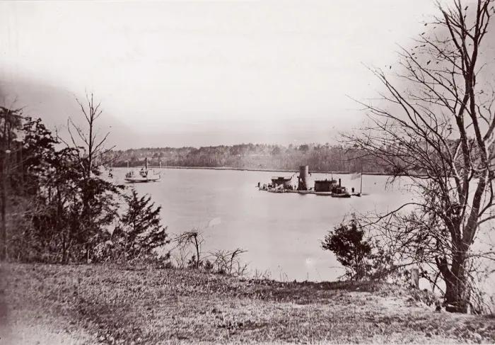 Framed Print : U. S. Monitor Onondaga, James River, 1861-65. Creator: Unknown Framed Print : U. S. Monitor Onondaga, James River, 1861-65. Creator: Unknown