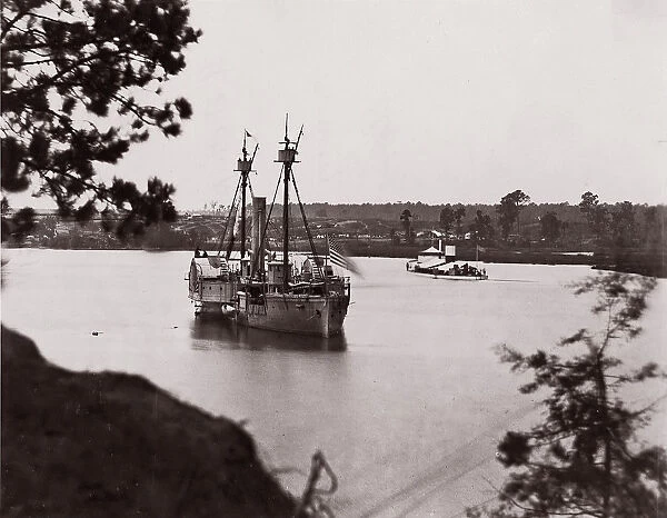 U. S. Monitor Saugus and Gunboat Mendota, Appomattox River
