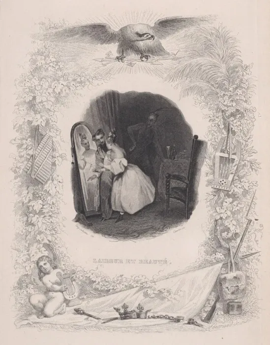 Framed Print : Ugliness and Beauty, from The Songs of Beranger, 1829 Framed Print : Ugliness and Beauty, from The Songs of Beranger, 1829