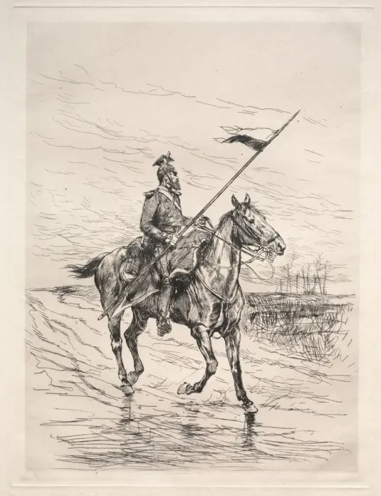 Framed Print : An Uhlan. Creator: Edouard Detaille (French, 1848-1912) Framed Print : An Uhlan. Creator: Edouard Detaille (French, 1848-1912)