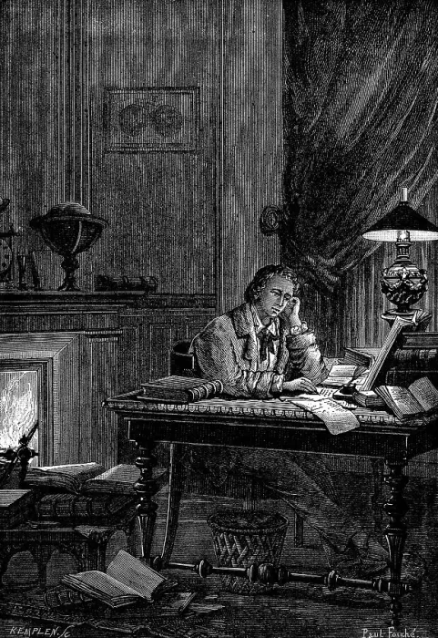 Framed Print : UJJ Leverrier, French astronomer calculating the position of the planet Neptune in 1846 (1881) Framed Print : UJJ Leverrier, French astronomer calculating the position of the planet Neptune in 1846 (1881)