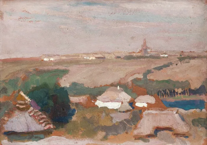Framed Print : Ukrainian Village, 1903. Creator: Jan Stanislawski Framed Print : Ukrainian Village, 1903. Creator: Jan Stanislawski